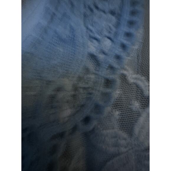 SUNDANCE Love Always Blue Lace Overlay Midi Dress Sz 6 Beach Coastal Romantic - Picture 12 of 14